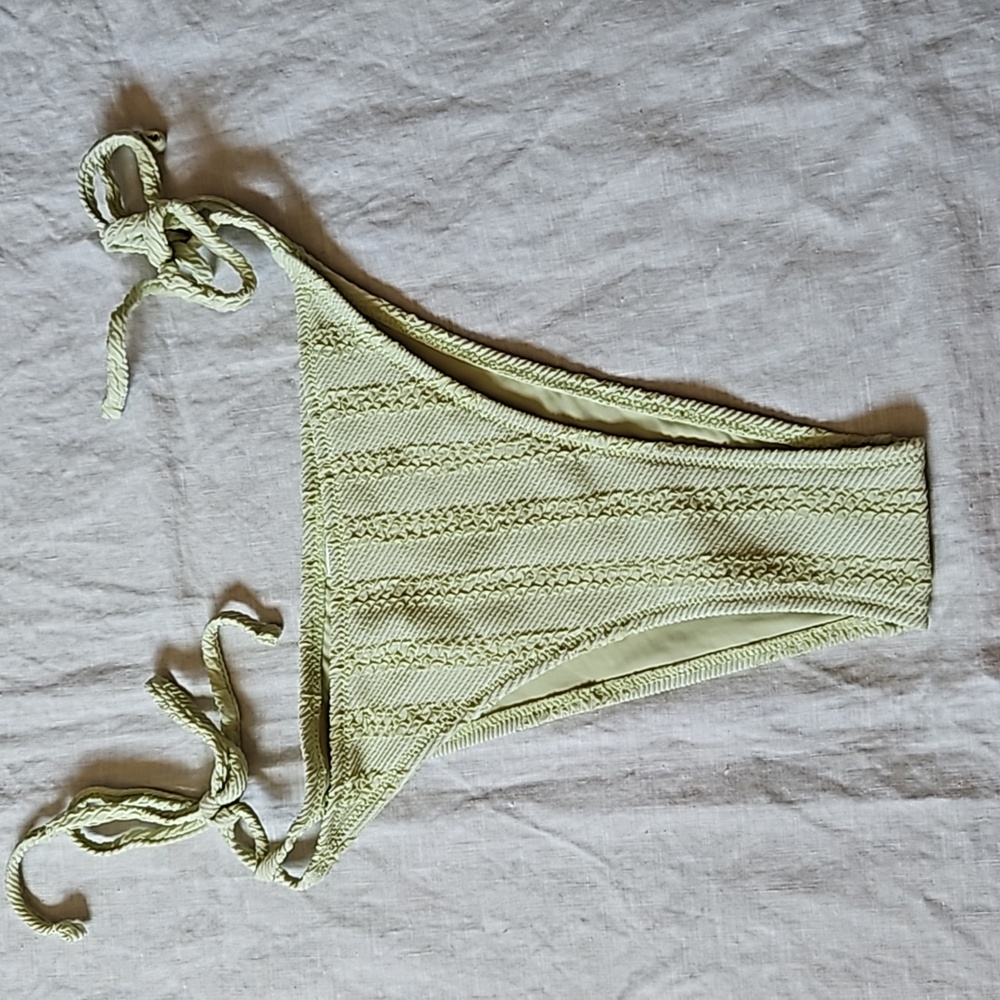 Sabo swim High Cut Leg Strappy Side Bikini bottom size medium 6